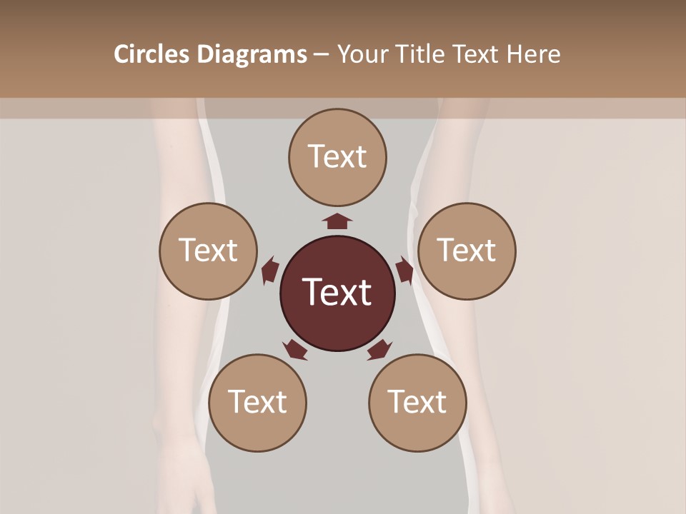 A Beautiful Woman In A Black And White Dress PowerPoint Template