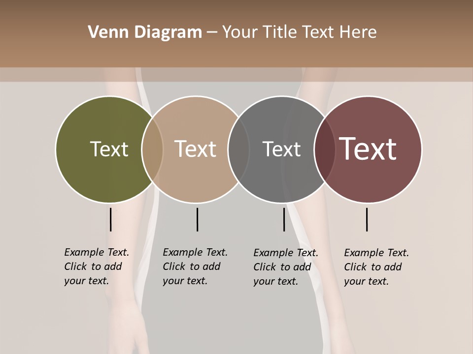 A Beautiful Woman In A Black And White Dress PowerPoint Template