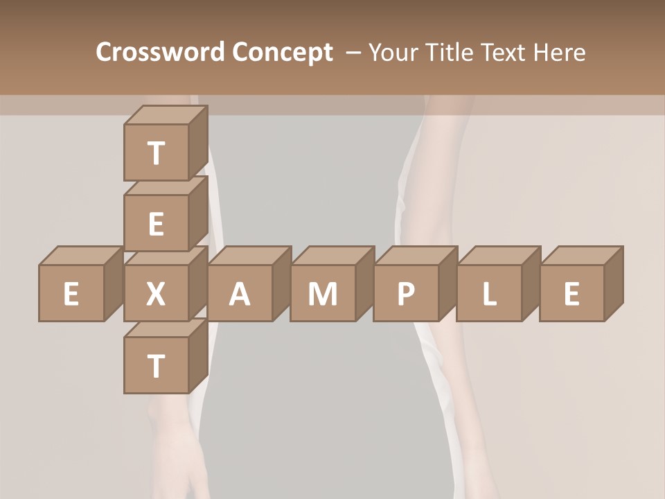 A Beautiful Woman In A Black And White Dress PowerPoint Template