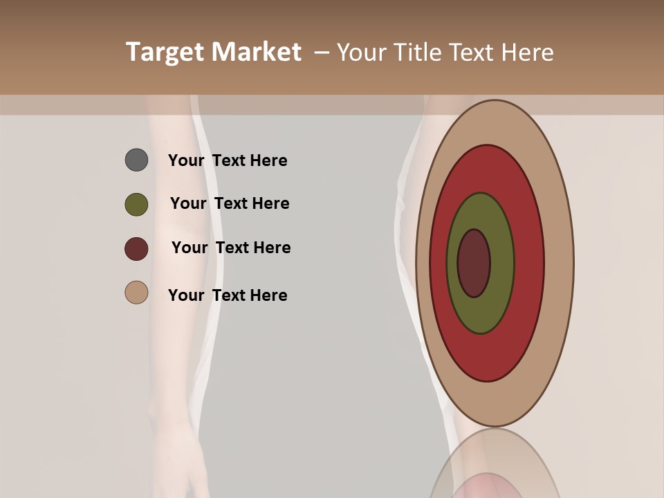 A Beautiful Woman In A Black And White Dress PowerPoint Template