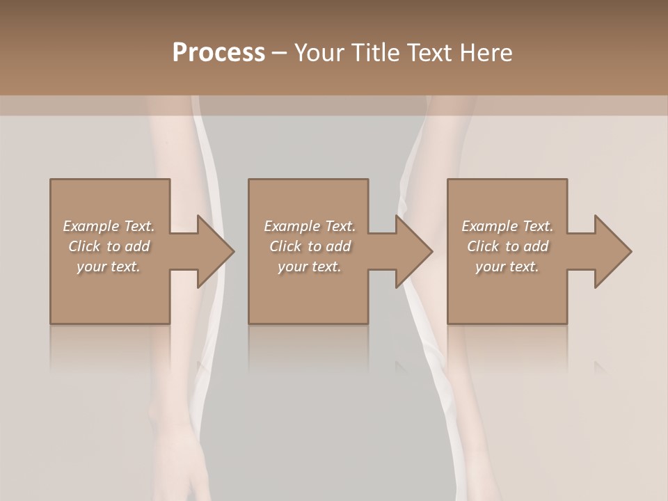 A Beautiful Woman In A Black And White Dress PowerPoint Template