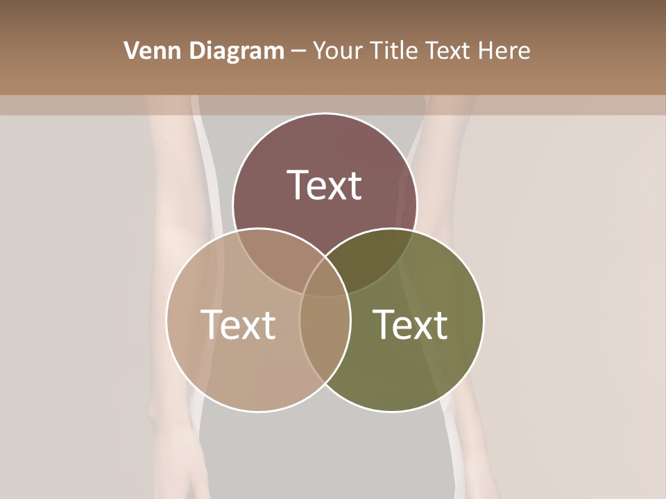 A Beautiful Woman In A Black And White Dress PowerPoint Template