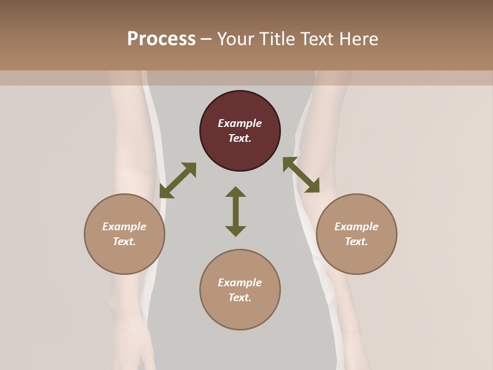 A Beautiful Woman In A Black And White Dress PowerPoint Template