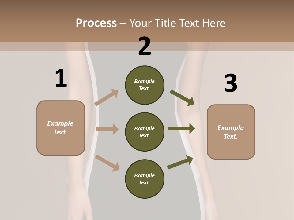 A Beautiful Woman In A Black And White Dress PowerPoint Template