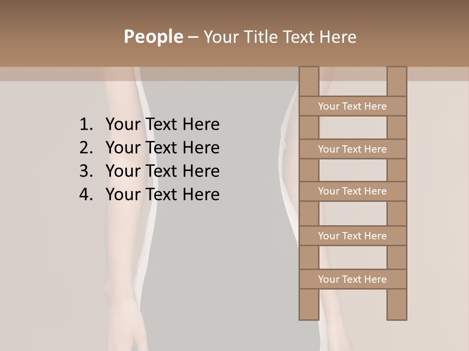 A Beautiful Woman In A Black And White Dress PowerPoint Template