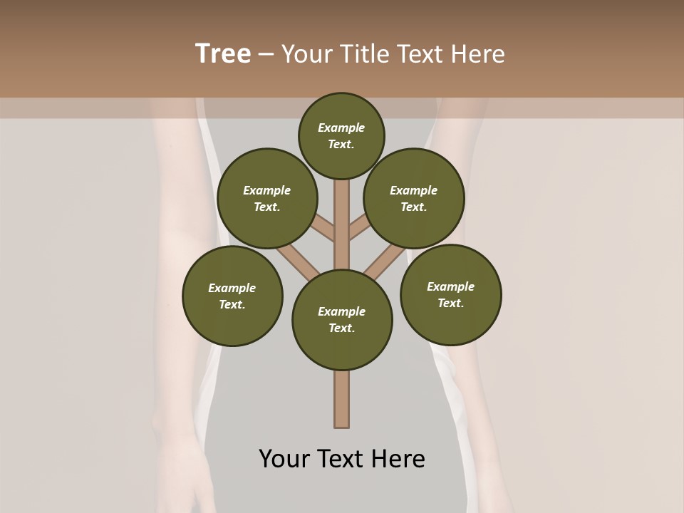 A Beautiful Woman In A Black And White Dress PowerPoint Template