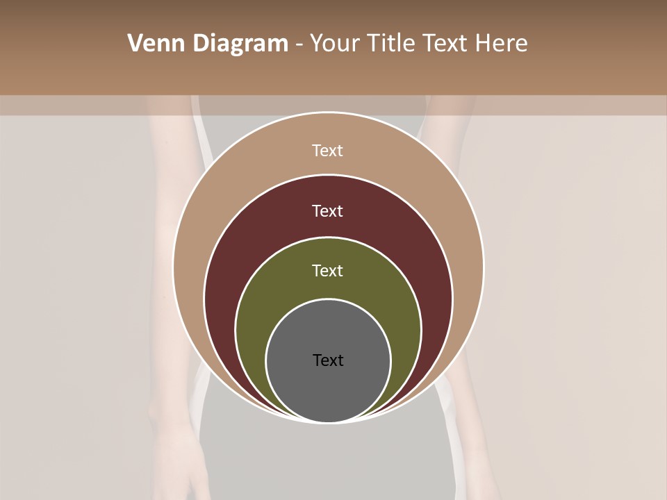 A Beautiful Woman In A Black And White Dress PowerPoint Template