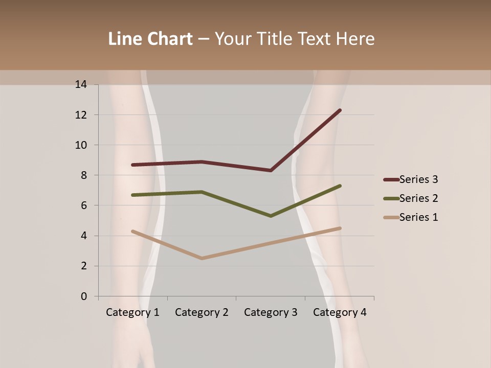 A Beautiful Woman In A Black And White Dress PowerPoint Template