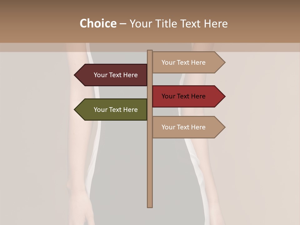 A Beautiful Woman In A Black And White Dress PowerPoint Template