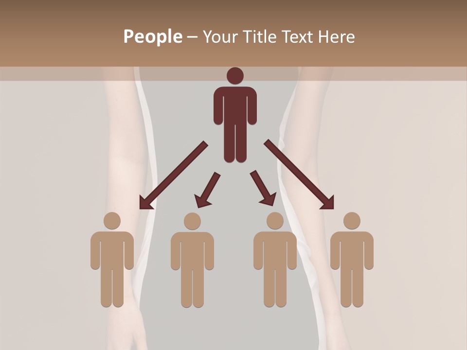 A Beautiful Woman In A Black And White Dress PowerPoint Template