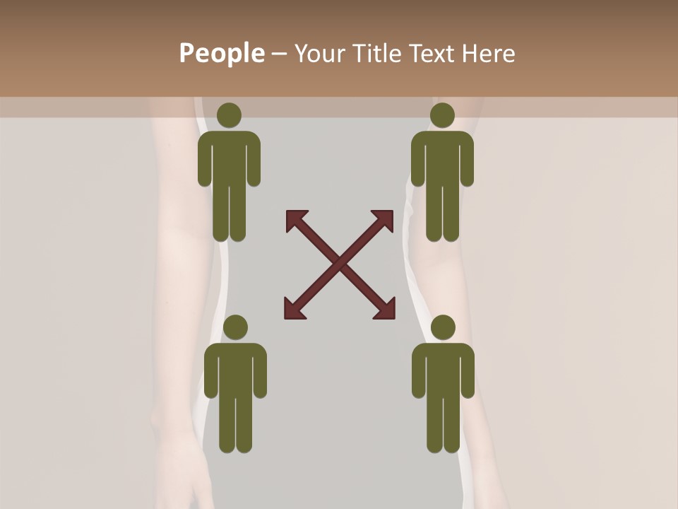 A Beautiful Woman In A Black And White Dress PowerPoint Template