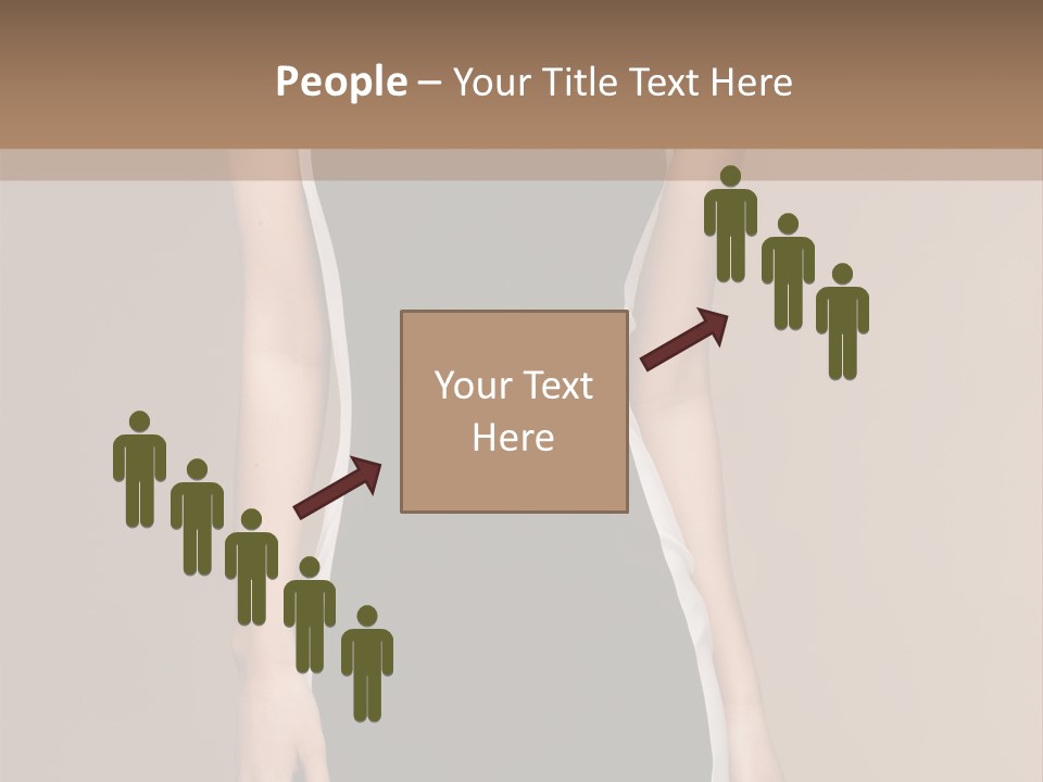 A Beautiful Woman In A Black And White Dress PowerPoint Template