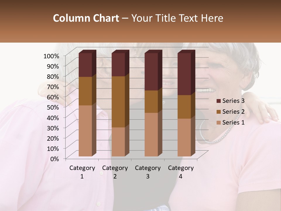 A Woman And Two Children Are Hugging Each Other PowerPoint Template