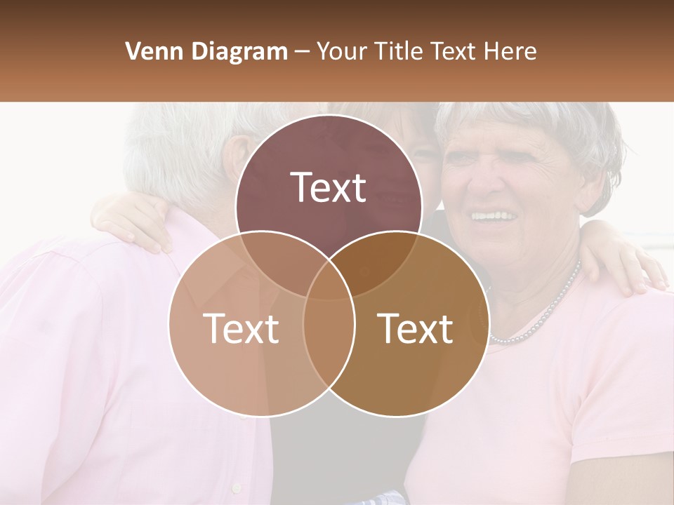 A Woman And Two Children Are Hugging Each Other PowerPoint Template