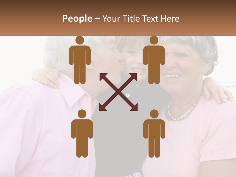 A Woman And Two Children Are Hugging Each Other PowerPoint Template