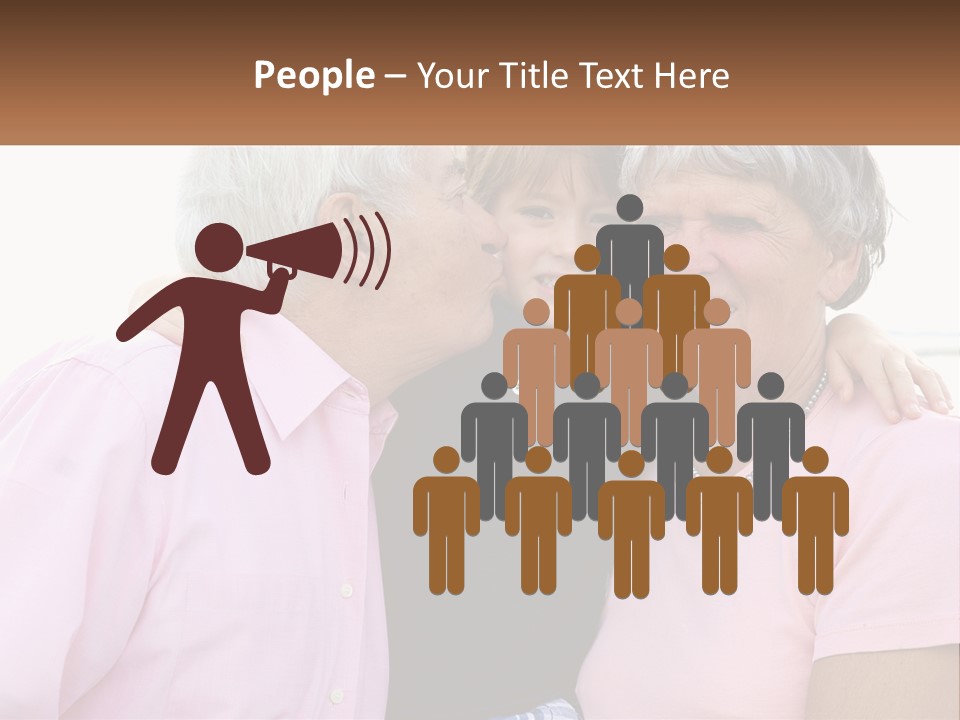 A Woman And Two Children Are Hugging Each Other PowerPoint Template