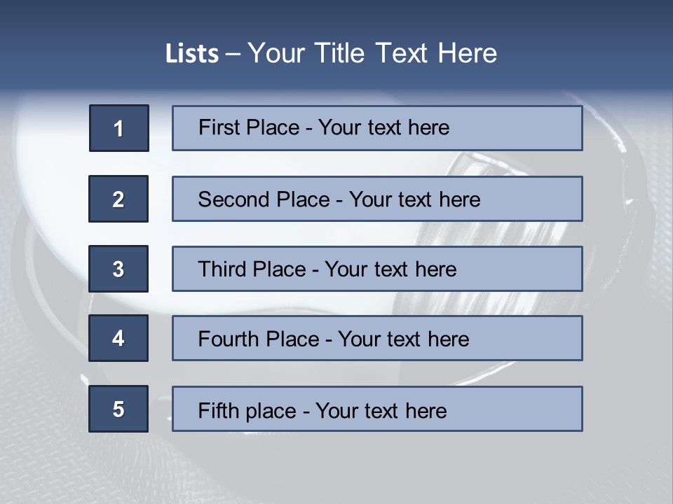 A Light Bulb In A Metal Container On A Table PowerPoint Template