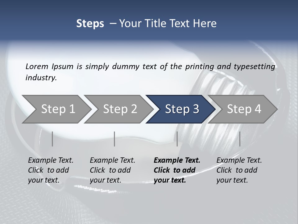 A Light Bulb In A Metal Container On A Table PowerPoint Template