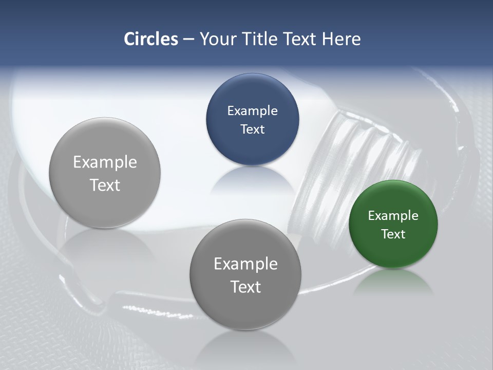 A Light Bulb In A Metal Container On A Table PowerPoint Template