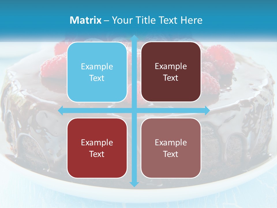 A Chocolate Cake With Raspberries On Top Of It PowerPoint Template