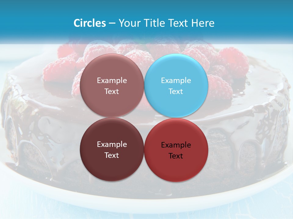 A Chocolate Cake With Raspberries On Top Of It PowerPoint Template