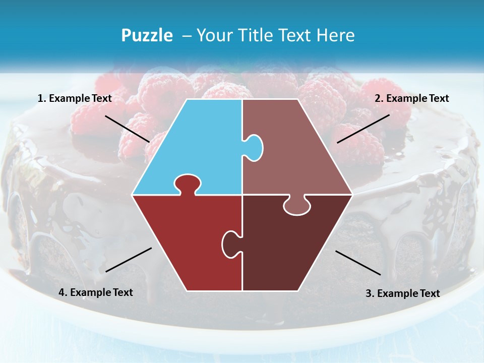 A Chocolate Cake With Raspberries On Top Of It PowerPoint Template