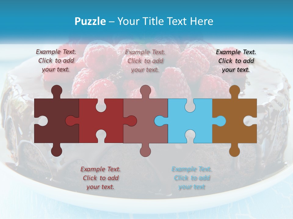 A Chocolate Cake With Raspberries On Top Of It PowerPoint Template
