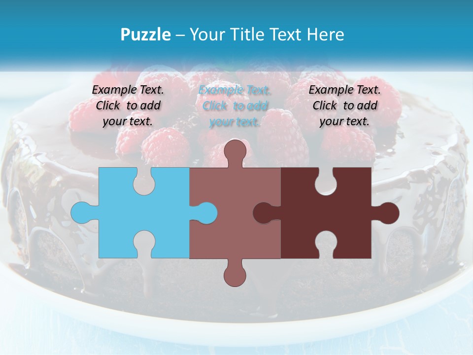 A Chocolate Cake With Raspberries On Top Of It PowerPoint Template