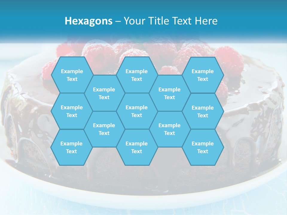 A Chocolate Cake With Raspberries On Top Of It PowerPoint Template