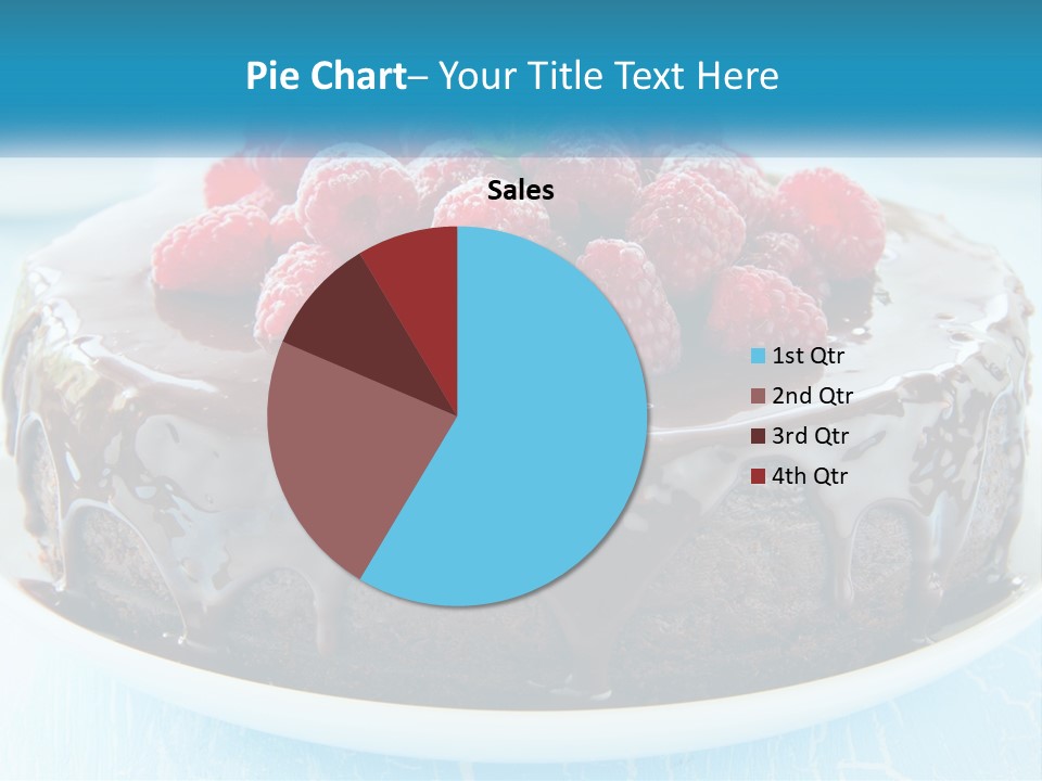 A Chocolate Cake With Raspberries On Top Of It PowerPoint Template