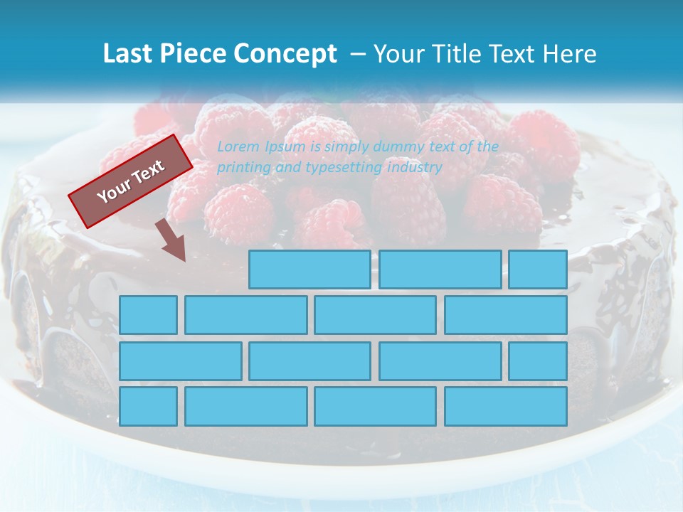 A Chocolate Cake With Raspberries On Top Of It PowerPoint Template