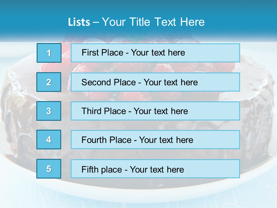 A Chocolate Cake With Raspberries On Top Of It PowerPoint Template