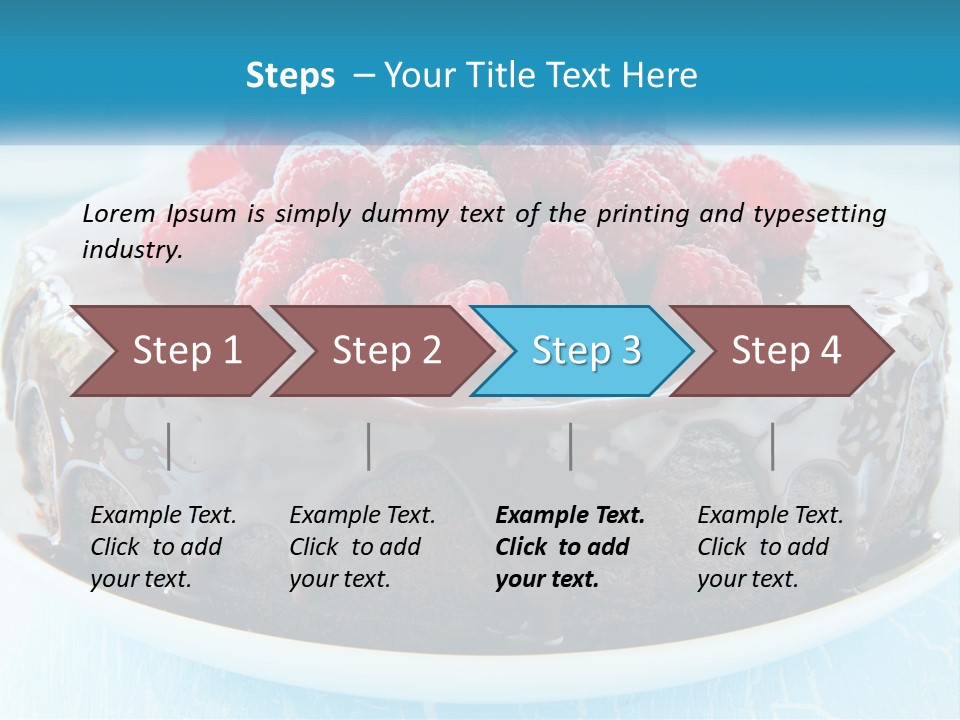 A Chocolate Cake With Raspberries On Top Of It PowerPoint Template