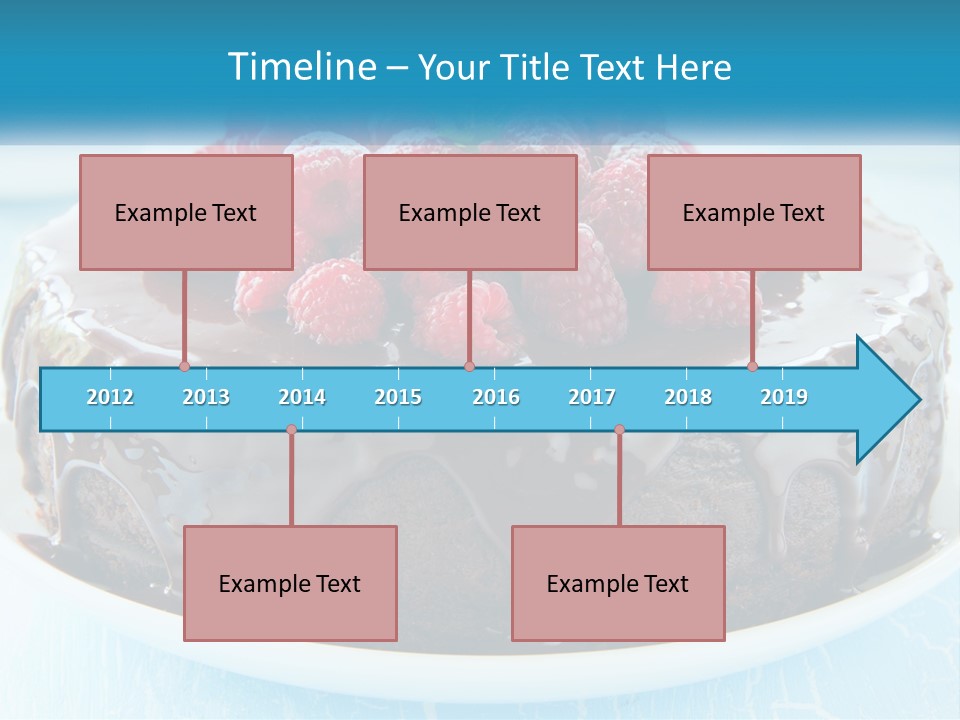 A Chocolate Cake With Raspberries On Top Of It PowerPoint Template