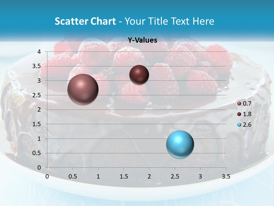 A Chocolate Cake With Raspberries On Top Of It PowerPoint Template