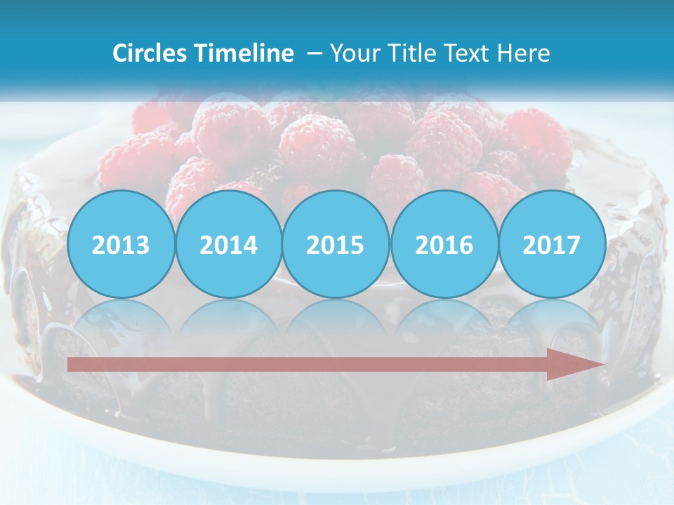 A Chocolate Cake With Raspberries On Top Of It PowerPoint Template
