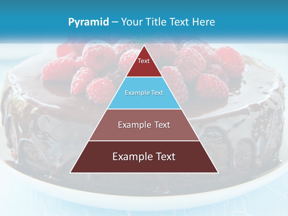 A Chocolate Cake With Raspberries On Top Of It PowerPoint Template