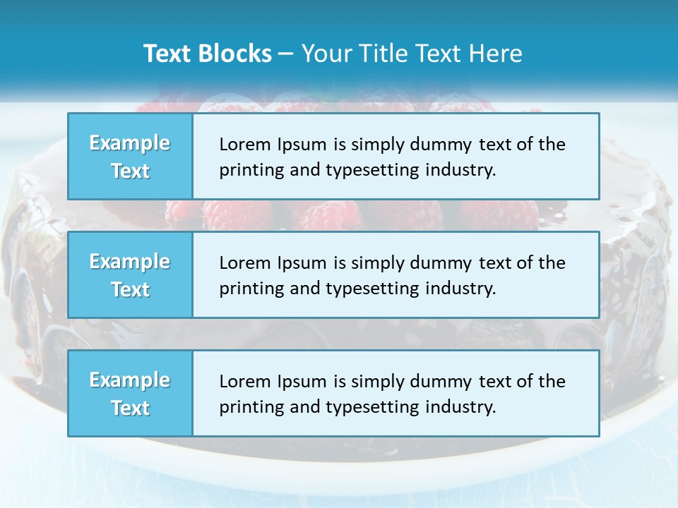 A Chocolate Cake With Raspberries On Top Of It PowerPoint Template