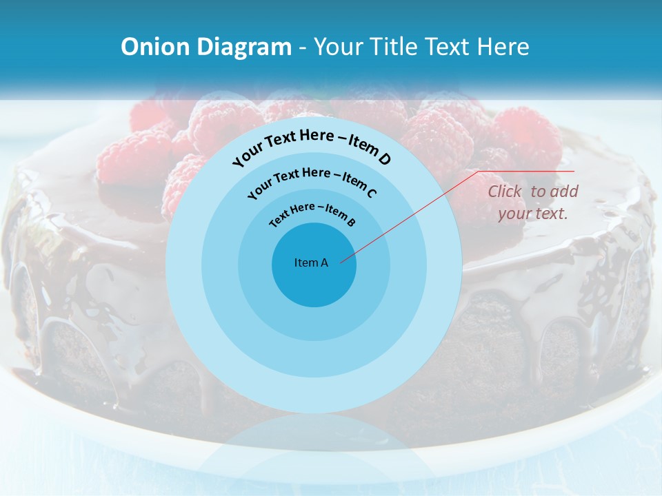 A Chocolate Cake With Raspberries On Top Of It PowerPoint Template