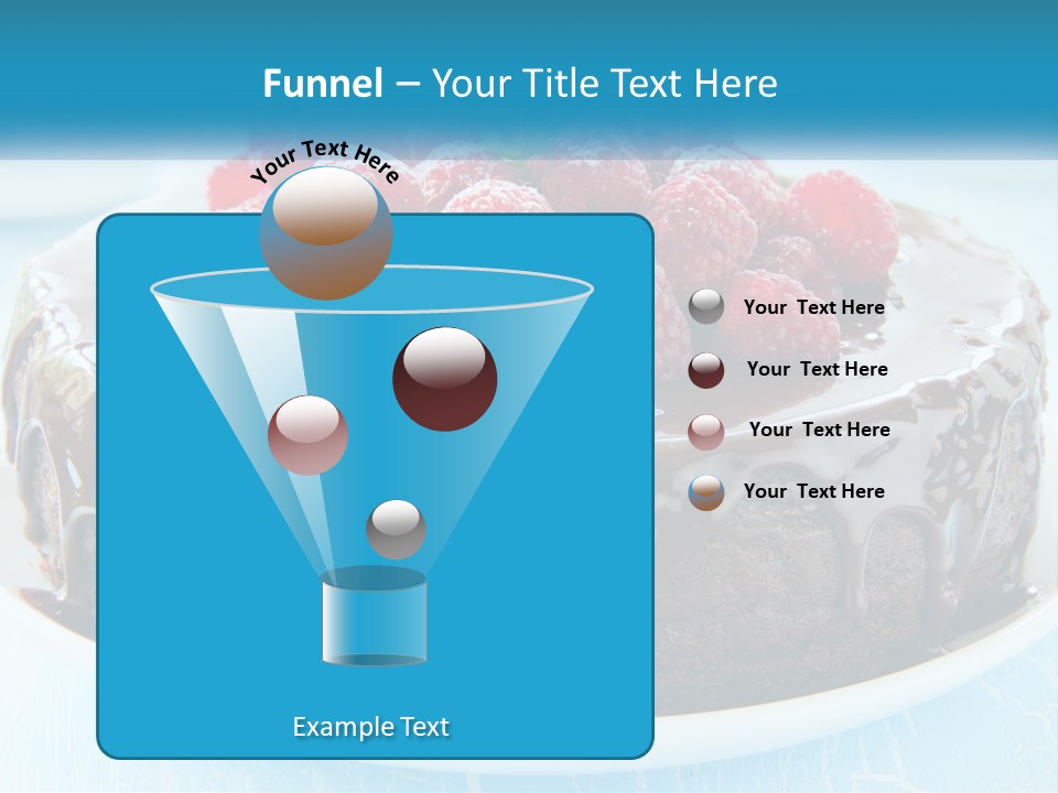 A Chocolate Cake With Raspberries On Top Of It PowerPoint Template