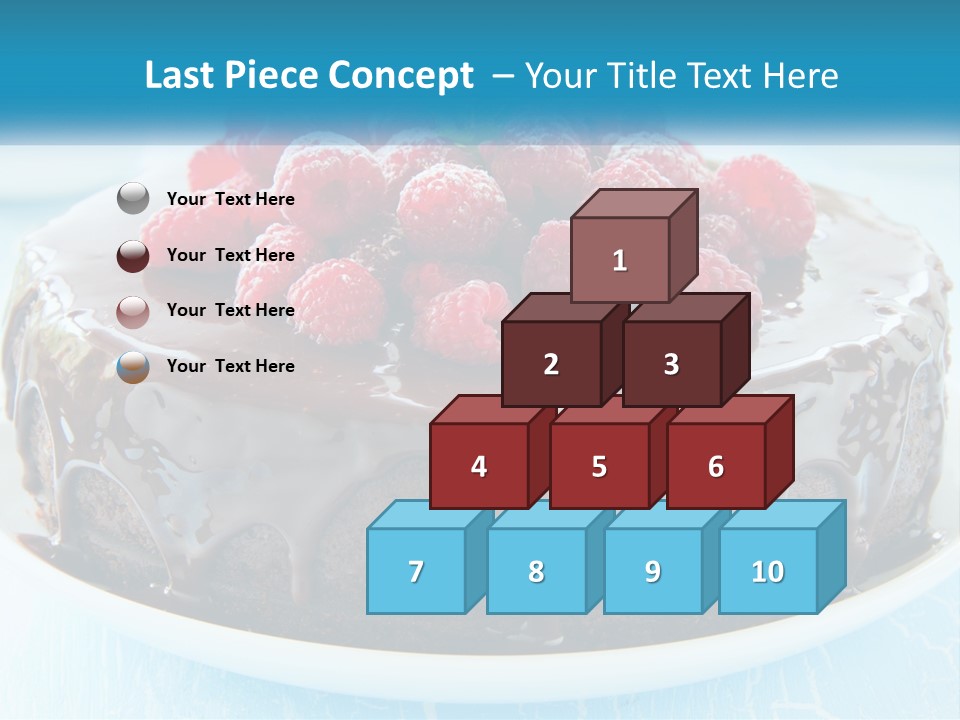 A Chocolate Cake With Raspberries On Top Of It PowerPoint Template