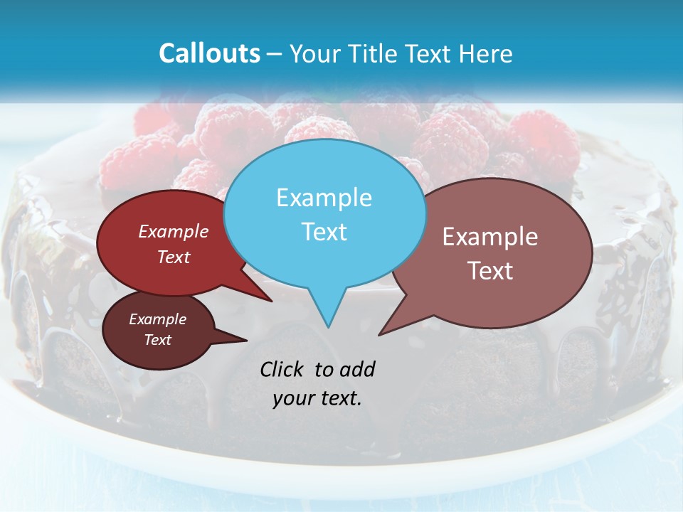 A Chocolate Cake With Raspberries On Top Of It PowerPoint Template