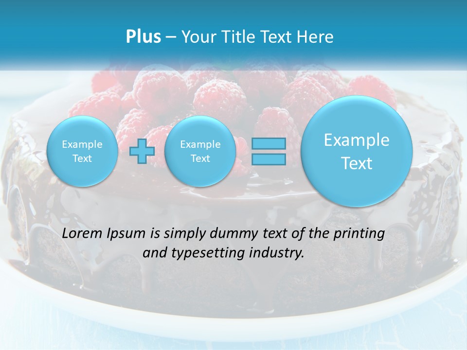 A Chocolate Cake With Raspberries On Top Of It PowerPoint Template