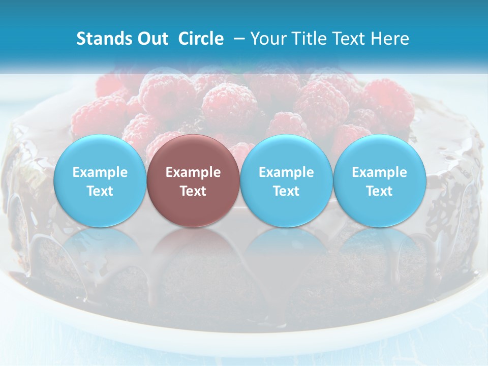 A Chocolate Cake With Raspberries On Top Of It PowerPoint Template