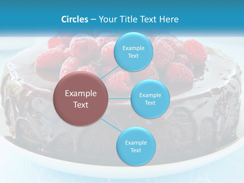 A Chocolate Cake With Raspberries On Top Of It PowerPoint Template