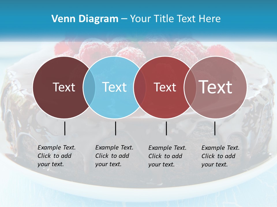 A Chocolate Cake With Raspberries On Top Of It PowerPoint Template