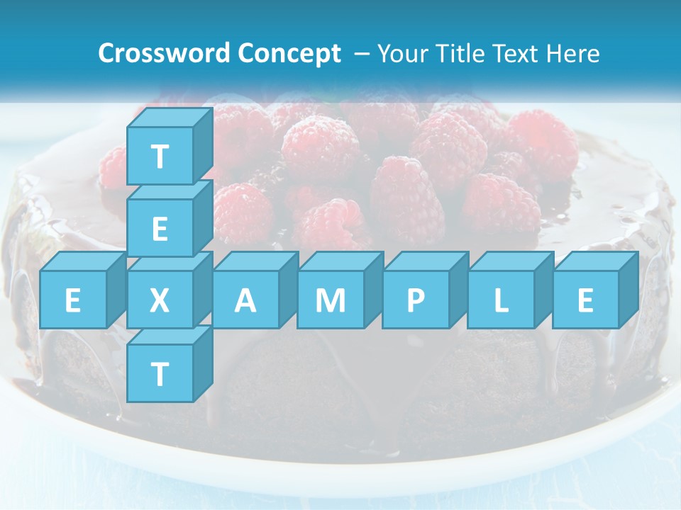 A Chocolate Cake With Raspberries On Top Of It PowerPoint Template