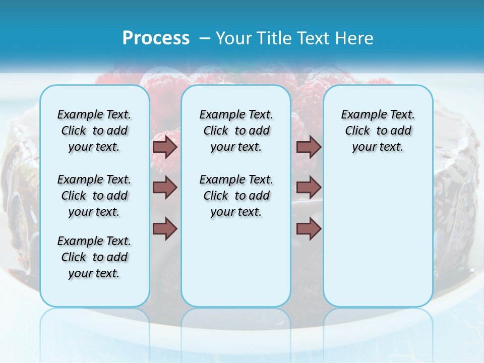 A Chocolate Cake With Raspberries On Top Of It PowerPoint Template