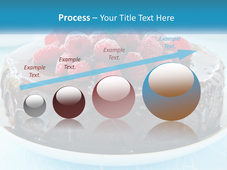 A Chocolate Cake With Raspberries On Top Of It PowerPoint Template