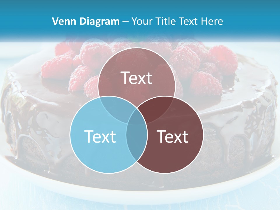 A Chocolate Cake With Raspberries On Top Of It PowerPoint Template